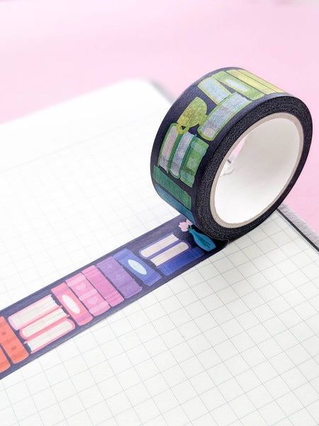 Rainbow Bookcase Washi Tape