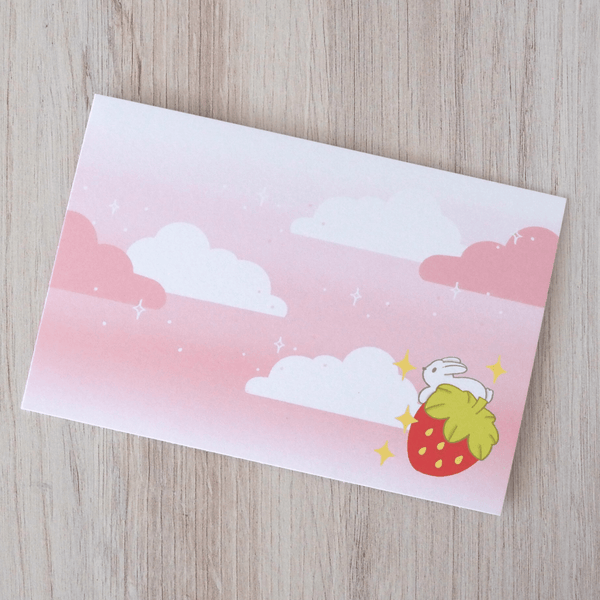 Strawberry Bunnies Notecard Pack