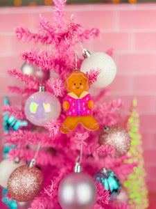 Reading Gingerbread Christmas Ornament