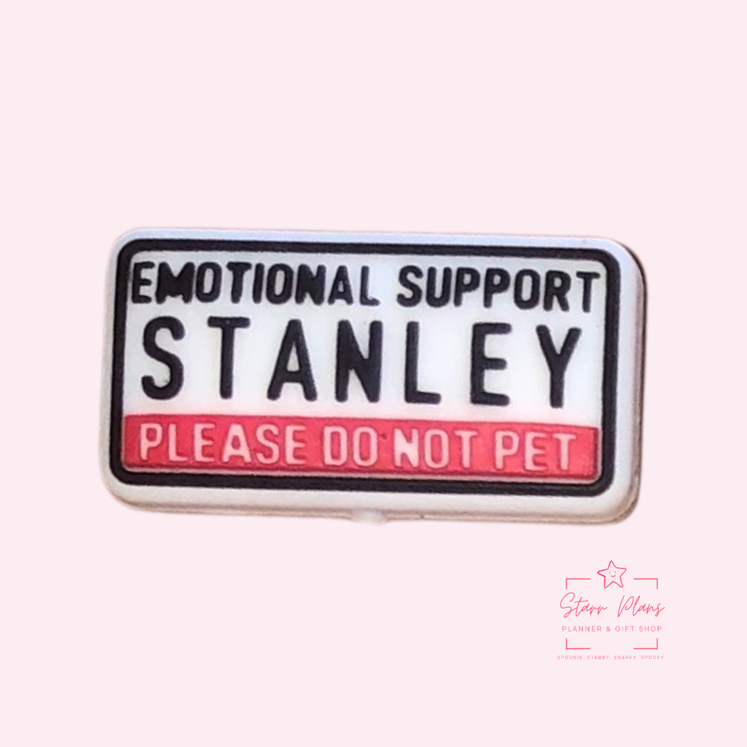 Silicone Focal Beads - Emotional Support Stanley - Do Not Pet