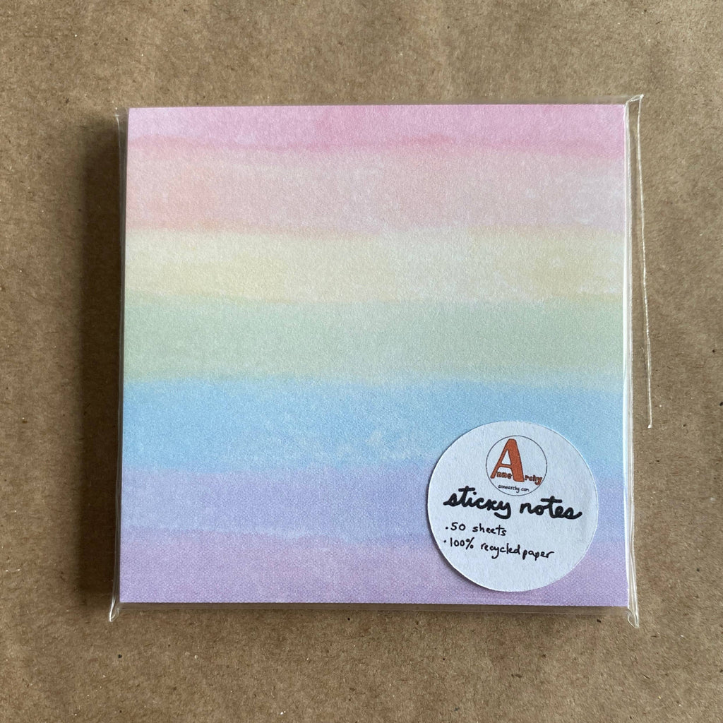 Sticky Note Watercolor Rainbow Watercolor Sticky Notes – Starr Plans
