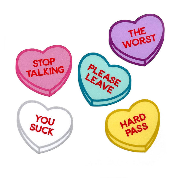 Candy Hearts Sticker Sheet
