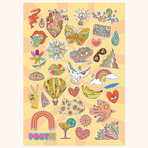 Trip Back to the 70s Sticker Sheet