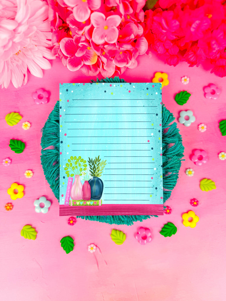 Botanical Notepad Botanical Book Stack Notepad 4.25