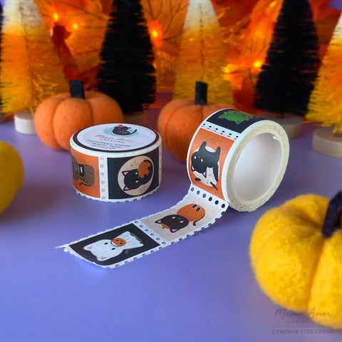 Halloween Cats Stamp Washi Tape