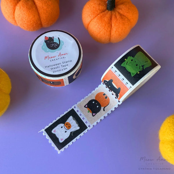 Halloween Cats Stamp Washi Tape