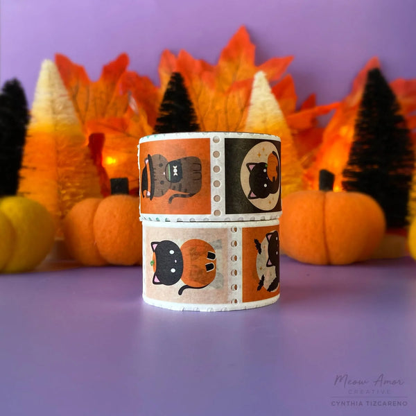 Halloween Cats Stamp Washi Tape