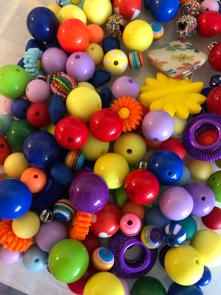 Bead Soup || Beadable Pens & Projects || Bubblegum- Rainbow Pride - Rainbow Mix || 3mm+ Large Hole ||  Bead Mixes || Crafts & Jewelry ||