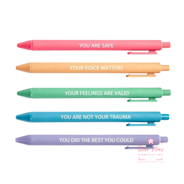 Macaron Pen - Coral "You are Safe" Inner Child Affirmation