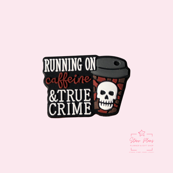 Silicone Focal Beads - Running on True Crime and Caffeine - 107A