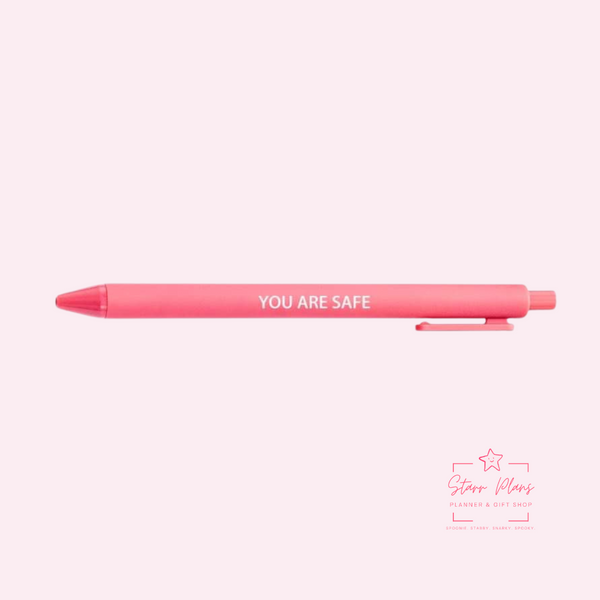 Macaron Pen - Coral "You are Safe" Inner Child Affirmation