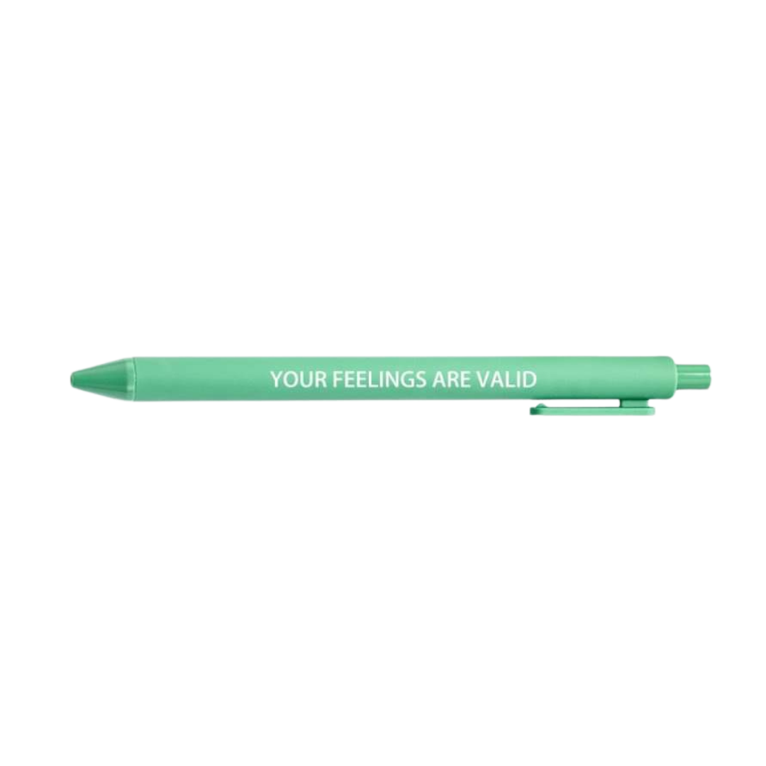 Macaron Pen - Sage "Your Feelings are Valid" Inner Child Affirmation