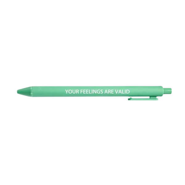 Macaron Pen - Sage "Your Feelings are Valid" Inner Child Affirmation