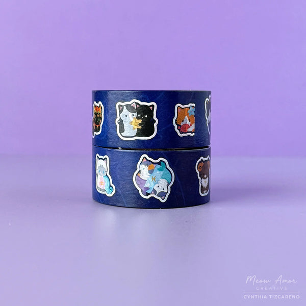 Zodiac Cats Holo Foil Washi Tape