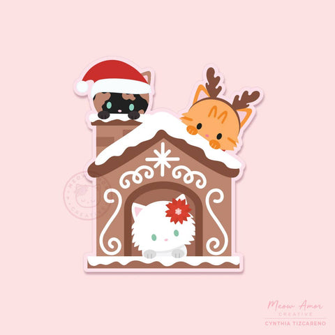 Gingerbread House Vinyl Sticker