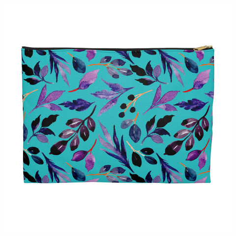 Teal Floral Accessory Pouch || Starr Plans Exclusive
