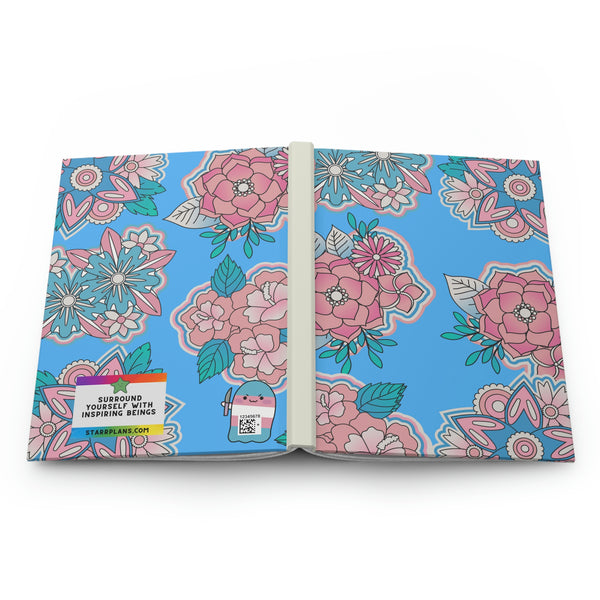 Floral- Trans Flag Colors -  Hardcover Journal Matte || Starr Plans Exclusive
