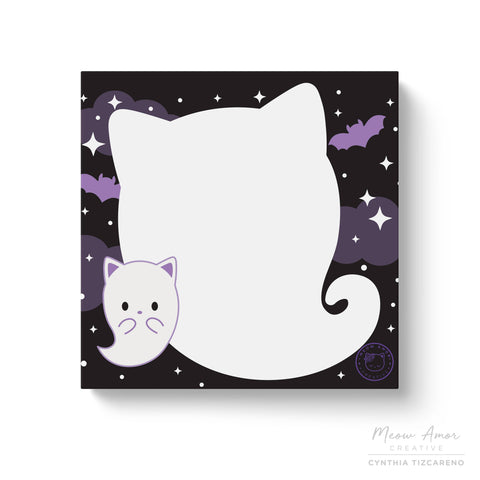 Ghost Cat Sticky Notes