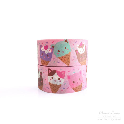 Ice Cream Cats Washi Tape