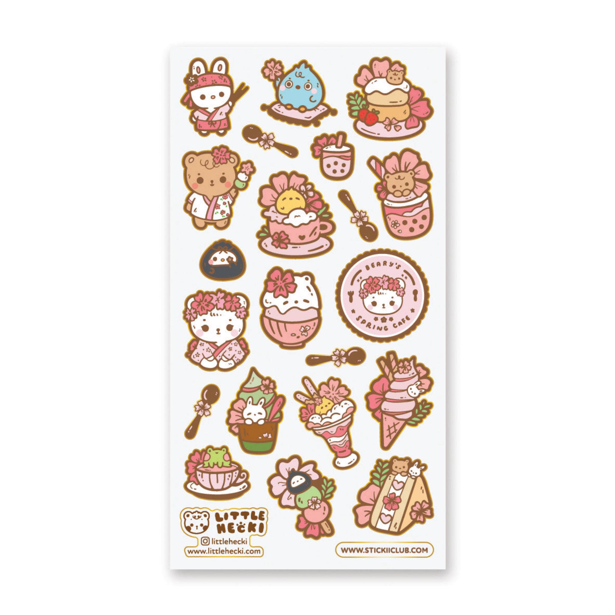 Berry's Spring Cafe Sticker Sheet