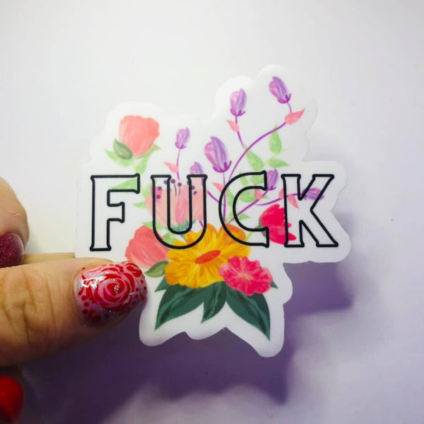 F*ck Floral Single Vinyl Sticker Decal