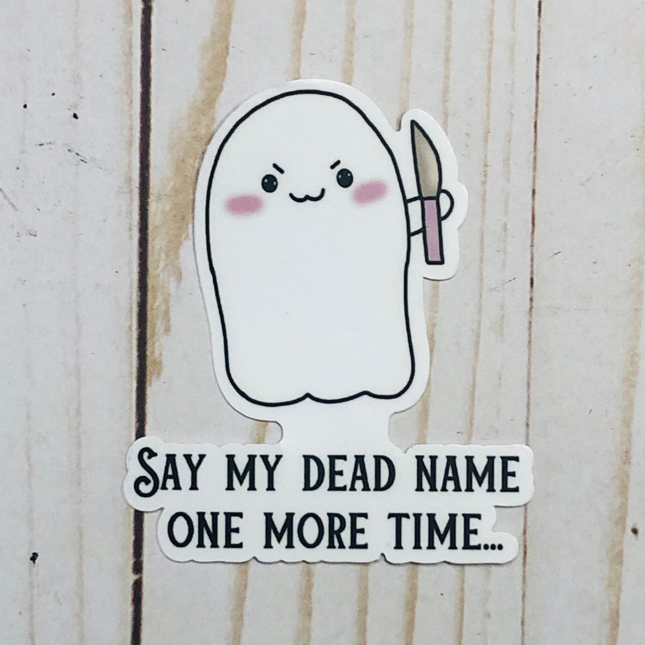 Pride Stabby Ghost Quote Single Vinyl Sticker or Set