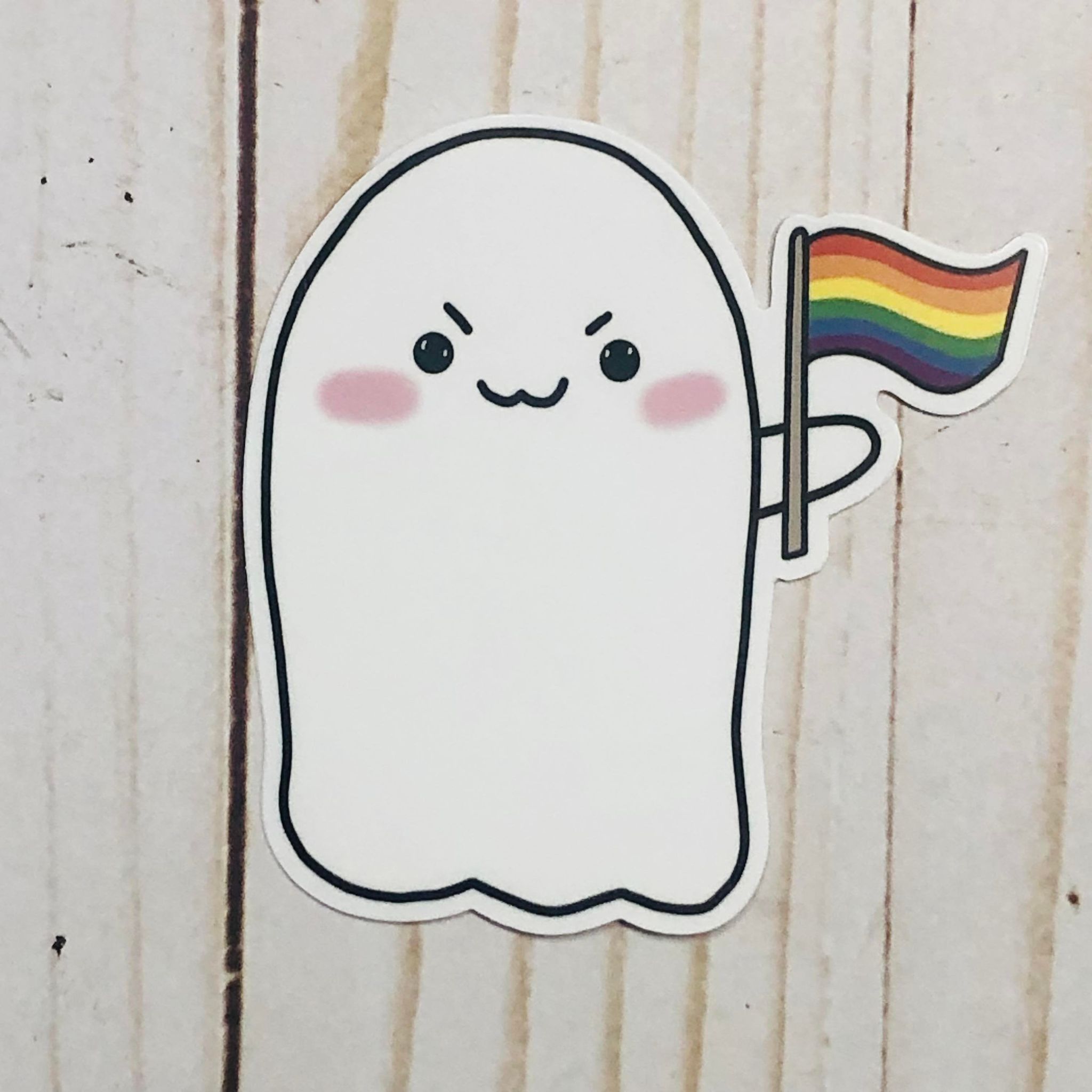 Pride Flag Stabby without Knife Classic Single Vinyl Sticker or Set