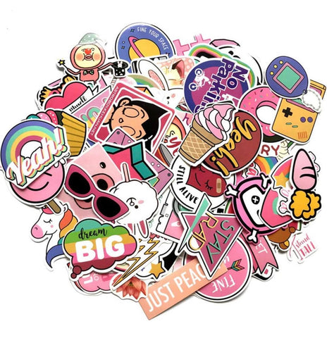 Pretty Powerful Pink Vinyl Sticker Mix
