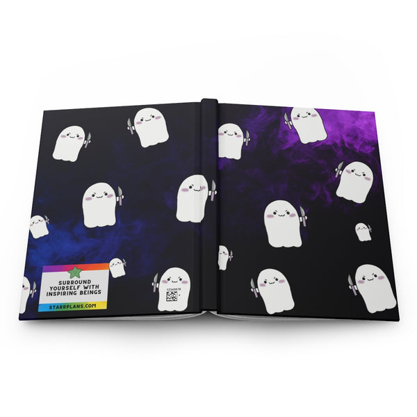 Purple & Blue Smoke Stabby AOP Hardcover Journal Matte || Starr Plans Exclusive