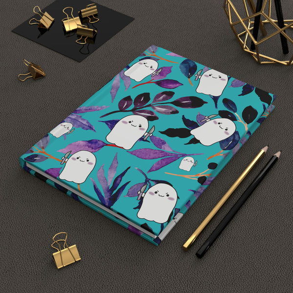 Teal Floral Stabby AOP Hardcover Journal Matte || Starr Plans Exclusive