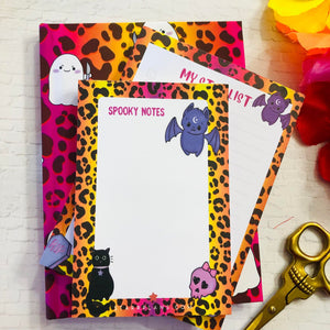 Spooky Notes Sunset Cheetah Animal Print Notepad || Starr Plans Exclusive || Spooky