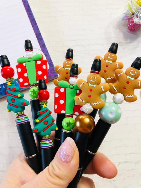 Beaded Pen || Christmas - "Starrling Gift" || Designed by Ximena Starr - 2022