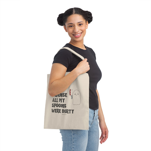 In my Defense Stabby Canvas Tote Bag