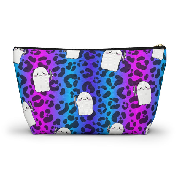 Pink & Blue Stabby Accessory Pouch w T-bottom