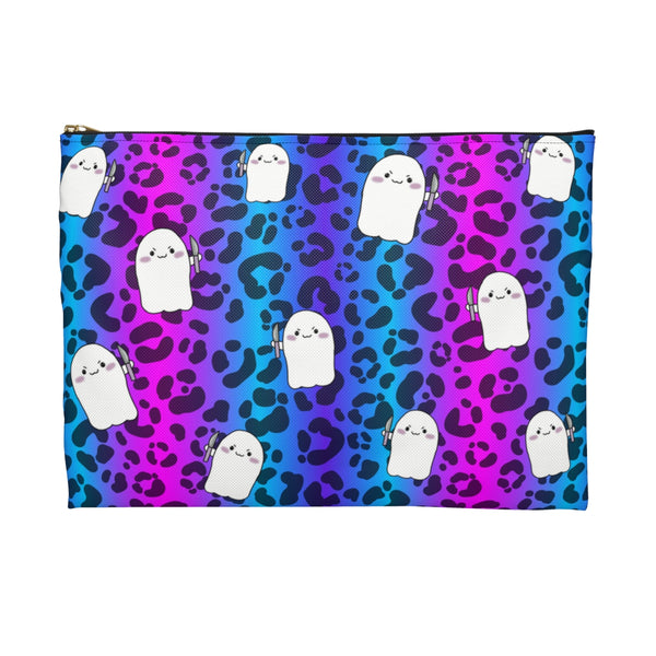 Pink & Blue Cheetah Animal Print Stabby Accessory Pouch || Starr Plans Exclusive
