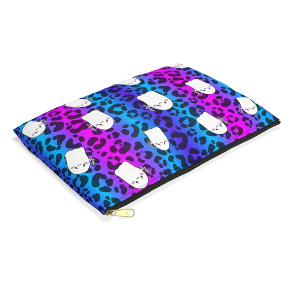 Pink & Blue Cheetah Animal Print Stabby Accessory Pouch || Starr Plans Exclusive