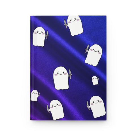 Blue Cover w Purple Back Satin Stabby AOP Hardcover Journal Matte || Starr Plans Exclusive