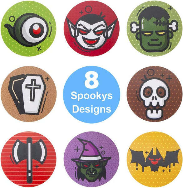 Happy Mail- Stickers - Halloween Spooky Circle Labels for Mail & Packages