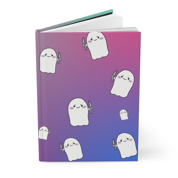 Pastel Rainbow Ombre Stabby AOP Hardcover Journal Matte || Starr Plans Exclusive