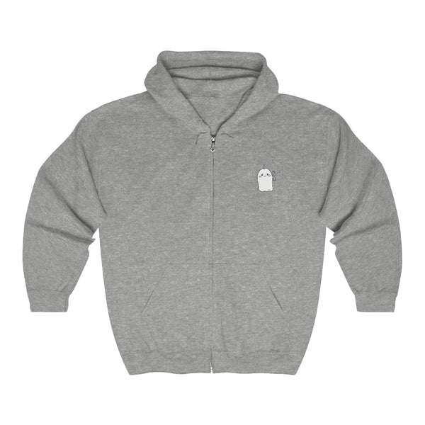 Stabby Corn "Looking Cute, Feeling Stabby" Unisex Heavy Blend™ Full Zip Hooded Sweatshirt