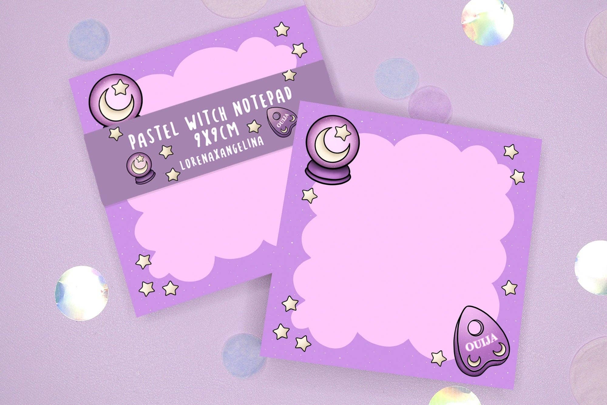Pastel Witch Mini Notepad / Witchy Wicca Kawaii