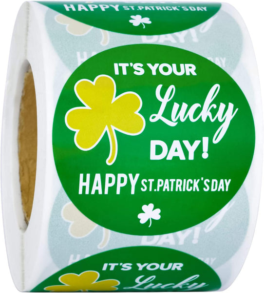 Happy Mail- Stickers || St Patrick's Day "It's Your Lucky Day"  ||  Labels for Mail & Packages