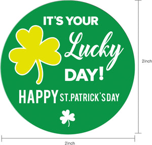 Happy Mail- Stickers || St Patrick's Day "It's Your Lucky Day"  ||  Labels for Mail & Packages