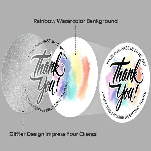 Happy Mail- Stickers || Thank You Glitter for Small Business ||  Labels for Mail & Packages