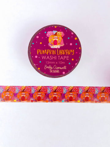 Pumpkin Library Washi Tape