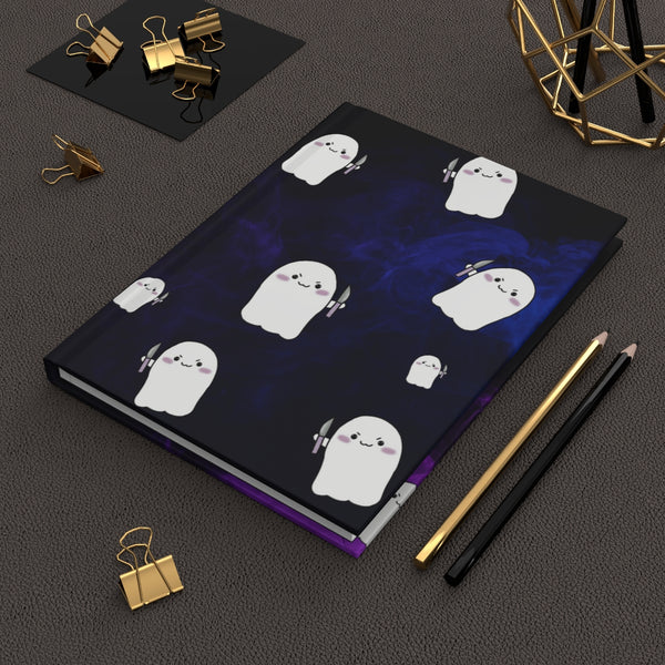 Blue and Purple Smoke Stabby AOP Hardcover Journal Matte || Starr Plans Exclusive