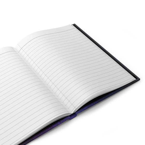 Purple & Blue Ombre Sparkle Glitter Effect Galaxy StabbyCorn Stabby AOP Hardcover Journal Matte || Starr Plans Exclusive