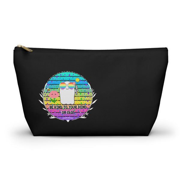 Stabby - Be Kind to Your Mind Black Accessory Pouch w T-bottom