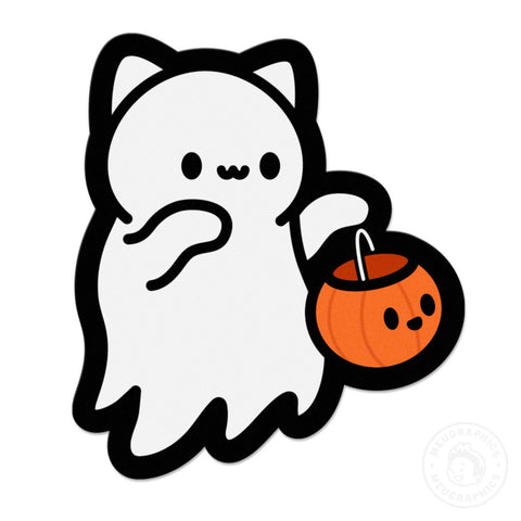 Ghost Cat Vinyl Sticker