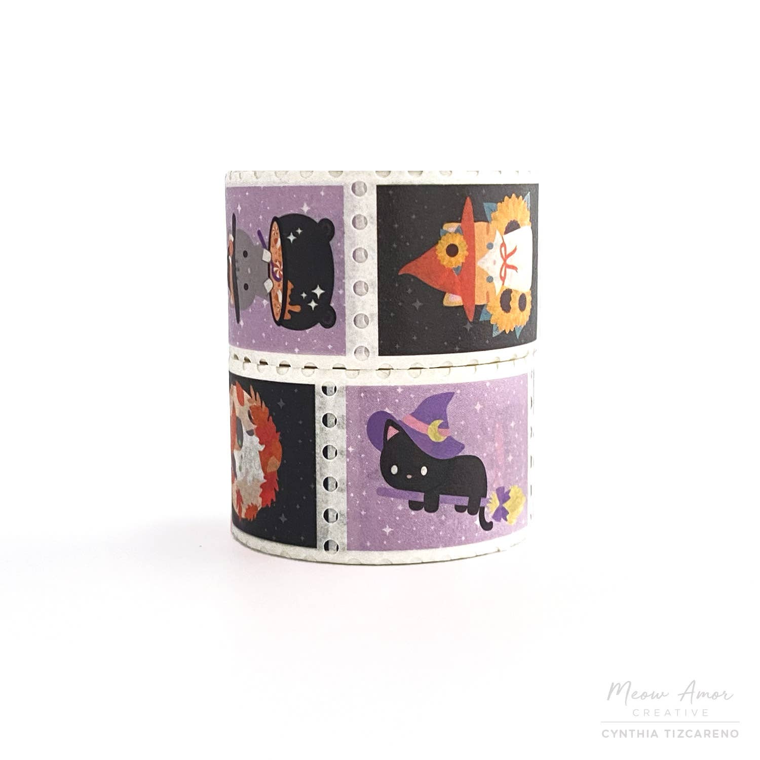 Meow Amor Creative - Witch Cats Stamp Washi Tape